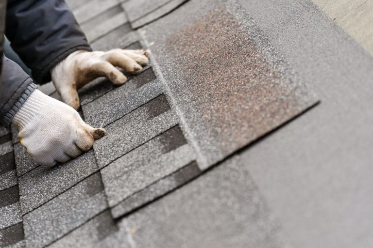 asphalt shingles being installed, Maple Grove